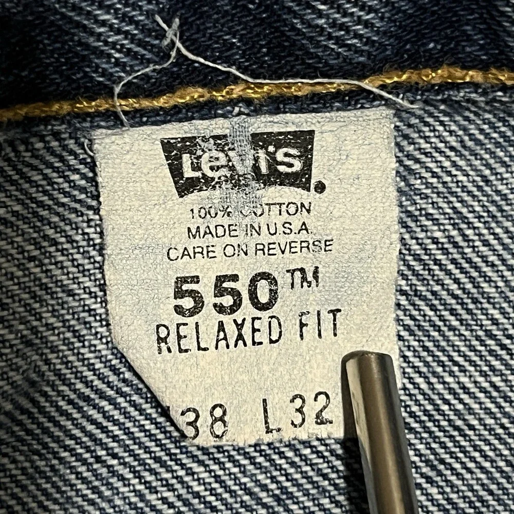 Vintage Levi’s 550 Levi 90s Denim Jeans 36x30 Relaxed Fit Tapered Leg USA Made